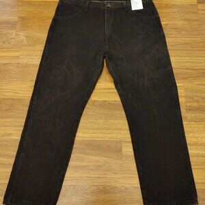 Rustler Black Straight Leg Western Cowboy Ranch Workwear Jeans 4 Pocket 40X30